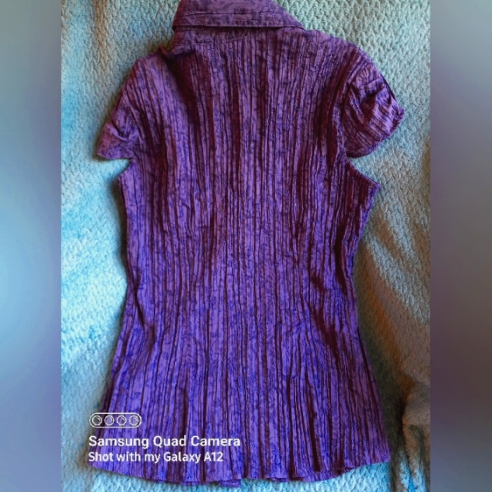 Apt. 9 Crinkled Button Down Blouse - image 5